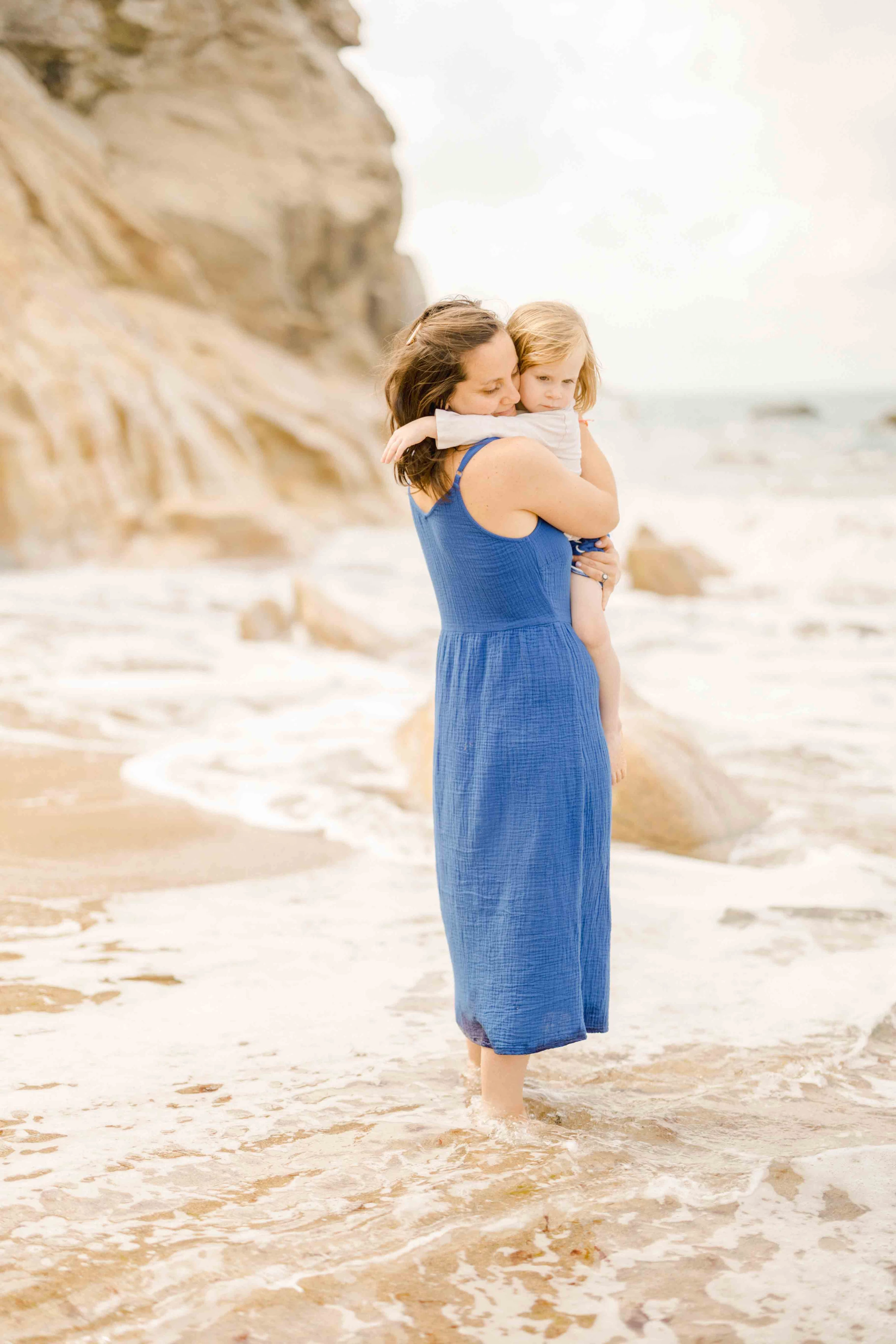 robe bonheur mer beige gris